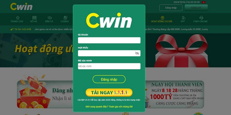 Đăng nhập Cwin thành công nhanh chóng trong 3 bước